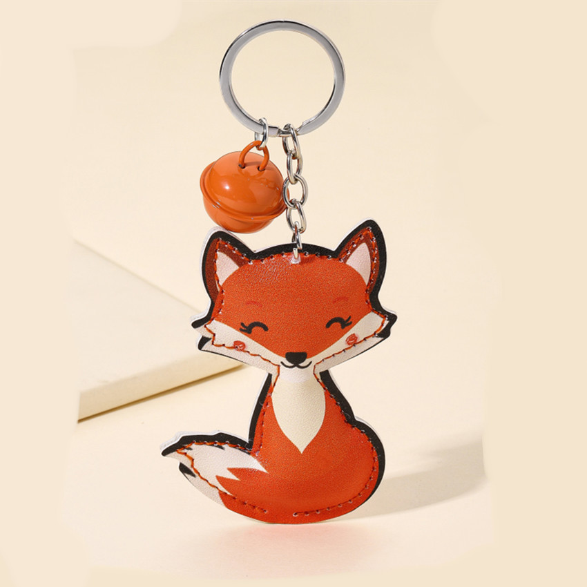 Wholesale Cotton Bell Fox Cartoon Animal Keychain