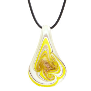 Leather cord necklace orange