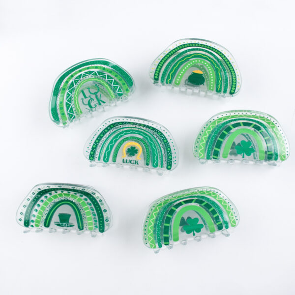 O1CN01E0v0v625AdqQGLdTQ_2212693817486-0-cib Wholesale Clover St Patricks Day Pvc Hairpins