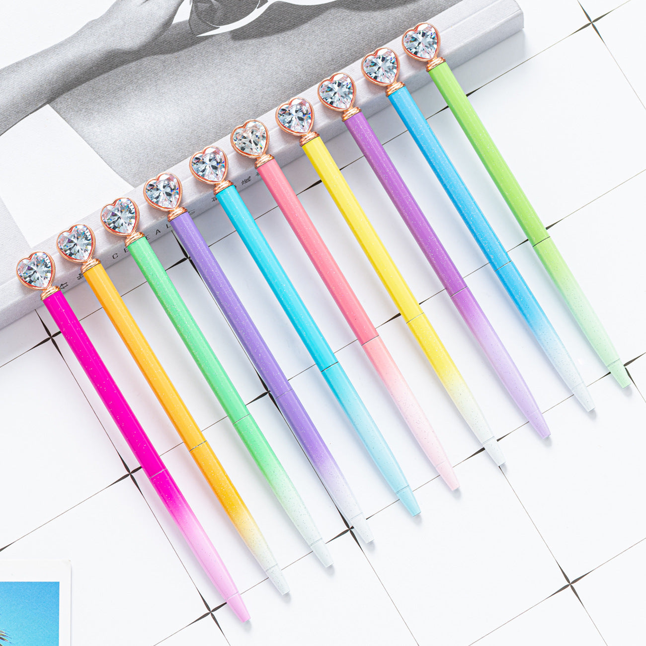 Wholesale Heart Diamond Metal Ballint Pen