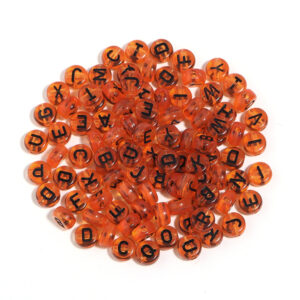 orange black mixed style / (100 pcs/pack) diameter is about 7mm, thickness is about 4mm, hole diameter is about 1.5mm, 100pcs per pack