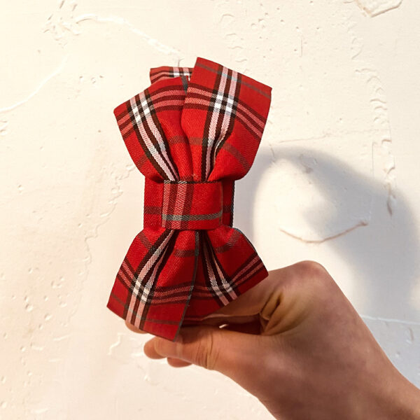Wholesale Bow Tie Anti Slip Classic Plaid Wide Fabric Headband