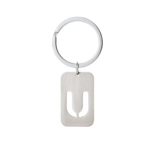 Military card hollow letter keychain-U