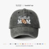 Wholesale Embroidered FOOTBALL MOM Washed Baseball Cap