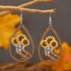 O1CN01E47AY621msSMzZbzC_1121057028-0-cib Wholesale Drop Shaped Wooden Hollow Sunflower Leopard Shoes Cactus Earrings