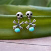 Wholesale Vintage Skull Bones Alloy Earrings