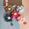 Wholesale Hairball Flowers Cute Plush Keychain