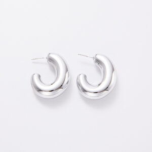 Fat C- shaped-electroplated Silver