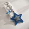 Wholesale Plush Sequin Studded Diamond Five Pointed Star Tassel Keychains