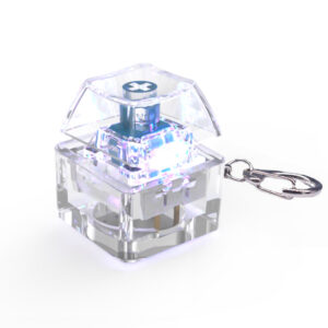 Colorful lights transparent white key cap transparent bottom shell
