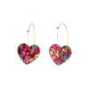Wholesale Valentine's Day Collection Hyuna Style Sequin Transparent Heart Shape Multicolor Women's Earrings