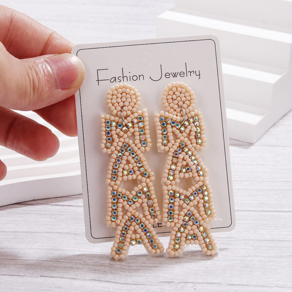 O1CN01EBGXfL1TQG0If8WB9_2207499512376-0-cib Wholesale MAMA Letter Handmade Beaded Rice Bead Earrings