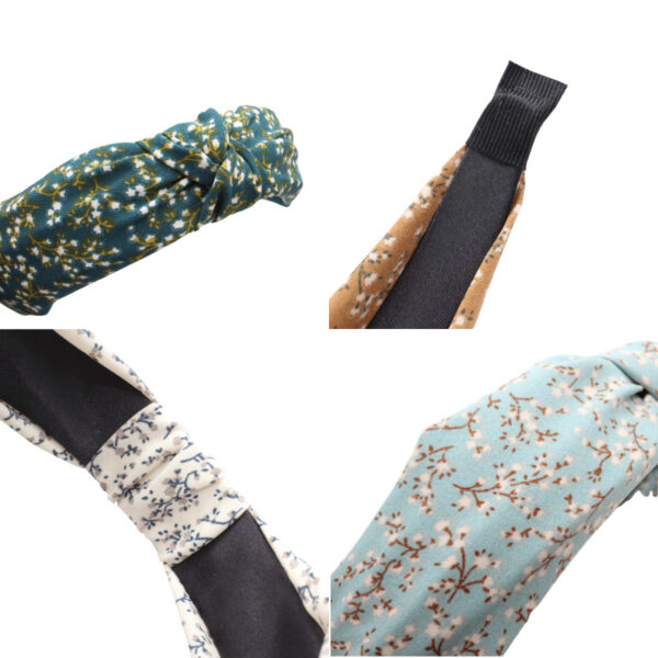 Wholesale Fabric Printed Cross Knotted Headbands