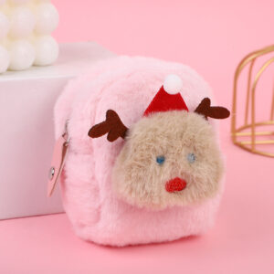 Plush key case-deer pink