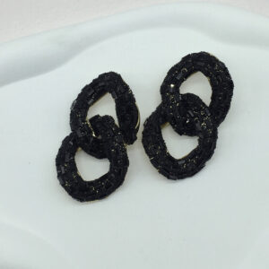 Black chain earrings