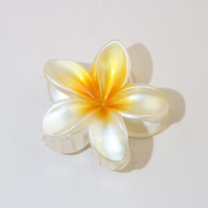 8cm white pearlescent-yellow heart / Packaging method [bulk]