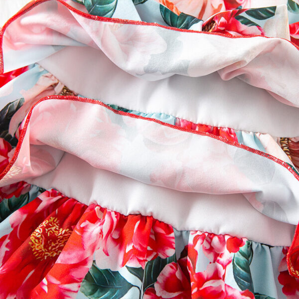 Wholesale Little Girl Cotton Chiffon Dress Baby Clothes