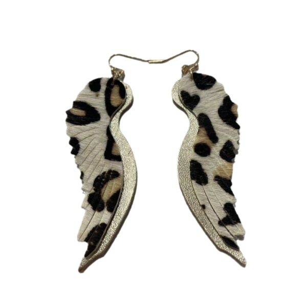 Wholesale Genuine Leather Feather Sparrow Earrings