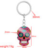 Wholesale Day of the Dead Skull Stainless Steel Keychains