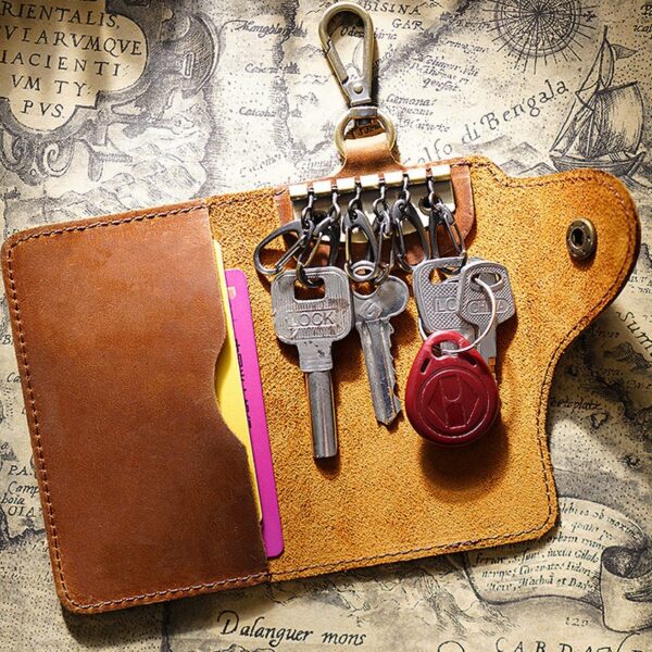 Wholesale Genuine Leather Creative Retro Multifunctional Keychain