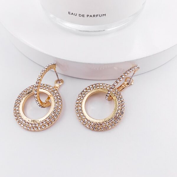 O1CN01ELvKCm1yaYrC3pV4R_2215209296595-0-cib Wholesale Geometric Circle Full Diamond Earrings