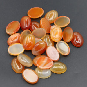 Red agate / 13*18MM oval ring surface