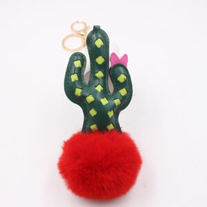Red / Cactus gold keychain
