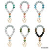Wholesale Keychains Silicone Wood Beads Bohemian Vintage Wrist Keychain