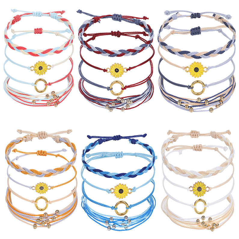 Wholesale Small Wax Thread Beads Bracelet Set