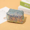 Wholesale Mini Sequin Kids Keychain Coin Purse Polyester Wallet Keychains
