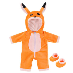 Qd18-981 orange fox jumpsuit / 18 inch American girl doll clothes