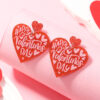 Wholesale Valentine's Day Love Plaid Automotive Acrylic Earrings