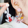 Wholesale Easter Egg Bunny Acrylic Print Earrings