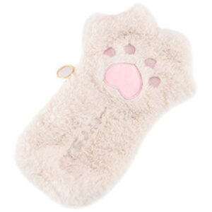 Plush cat claw pencil case (beige)