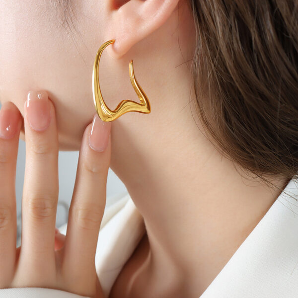 Wholesale Fashion Geometry Gold Plated Earring