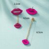 O1CN01EW6xlU1TX7uo1epRt_2208880022391-0-cib Wholesale Retro Simple Personalized Creative Lips Diamond Set Versatile Long Earrings