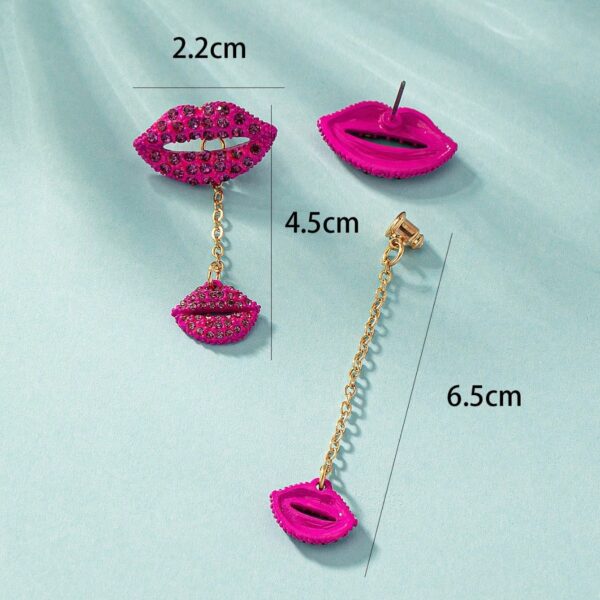 O1CN01EW6xlU1TX7uo1epRt_2208880022391-0-cib Wholesale Retro Simple Personalized Creative Lips Diamond Set Versatile Long Earrings