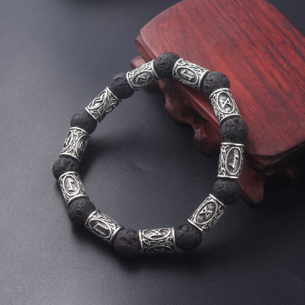 Wholesale Viking Volcanic Stone Alloy Bracelet