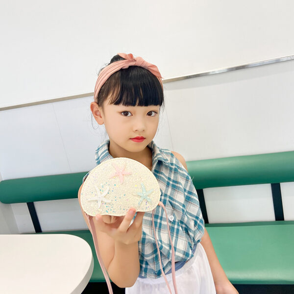 O1CN01EYQ8au26q9EIuCS2M_2875117712-0-cib Wholesale PU Starfish Sequin Kids Messenger Bag