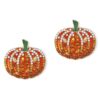 Wholesale Creative Exaggerated Rhinestone Pumpkin Pattern Alloy Earrings