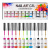 Wholesale 12 Colors Painted Hook Line Glue Nail Stickers