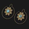 Wholesale Hollow Out Flowers  Alloy Earrings