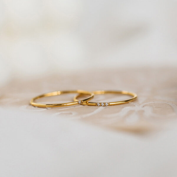 Wholesale Ultra Fine Zircon Titanium Steel Ring