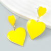 Wholesale Multi-layered Love-shaped Alloy Oil Dripping Earrings