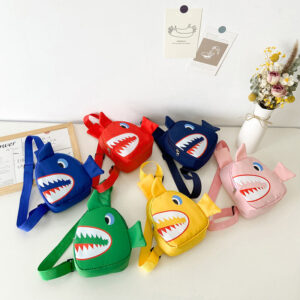 Wholesale Oxford Cloth Cartoon Shark Kids Messenger Bag