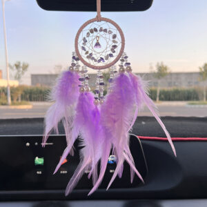 Crystal Stone car hanging-purple