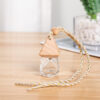 Wholesale 8ML Transparent Glass Triangular Cap Diamond Car Perfume Bottle