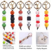 Wholesale Sports Basketball Football Soccer Silicone Beaded Lanyard Keychain