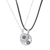 Wholesale Sun Moon Couple Projection Magnetic Pendant Copper Necklaces