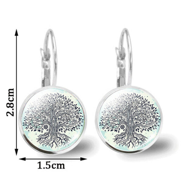 Wholesale Tree of Life Glass Earrings